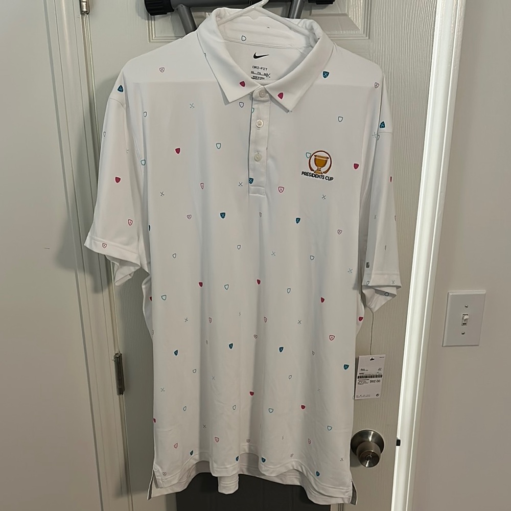 Nike White Polo with Colorful Accents